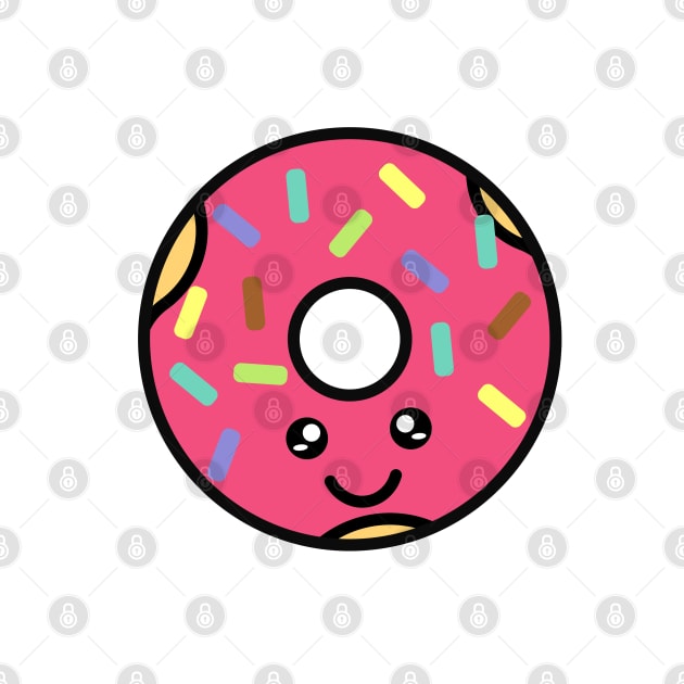 Kawaii Donut Pattern by latheandquill