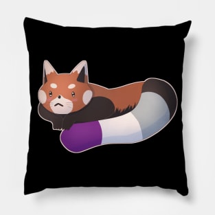 Asexual Pride Red Panda Pillow