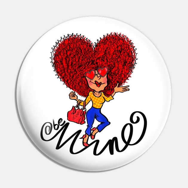 Be Mine Hair Forming Heart Retro Pin by Gre.Ta Design