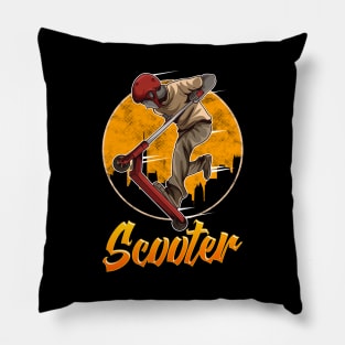 Scooter Obsessed Scootering Lover Pillow