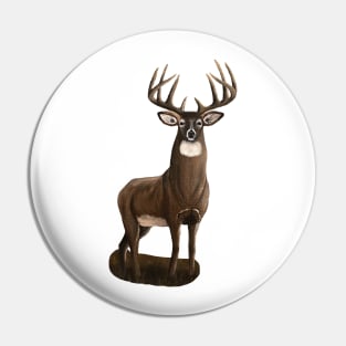 Whitetail Deer Graphic Pin