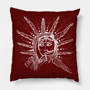 Sunshine Sari (White Lines) Pillow