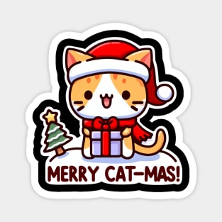 Merry Cat-Mas Magnet