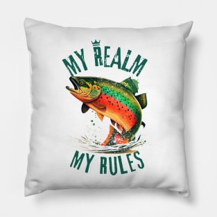 Fishing with norm, fish realm Pillow