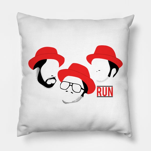 Run Hip Hop Pillow by modernistdesign