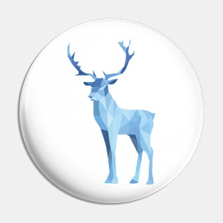 Ice Blue Reindeer Pin