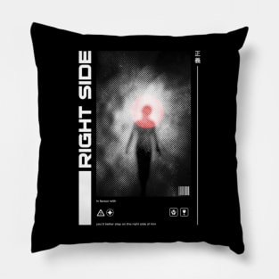 RIGHT SIDE - Aesthetic brutalist design Pillow