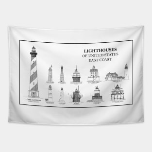 Lighthouses of United States of America - East Coast - B Tapestry