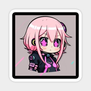 Cute Kawaii Manga Anime Girl Pink Color Magnet