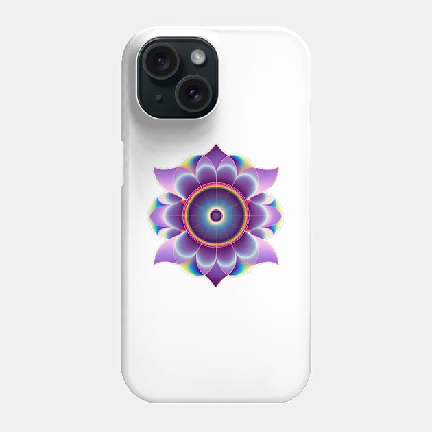 Sacred Geometry Rainbow Flower Phone Case by EverythingSings.Art