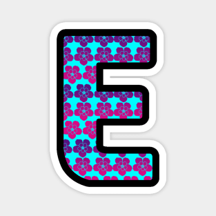 letter e from roses Magnet