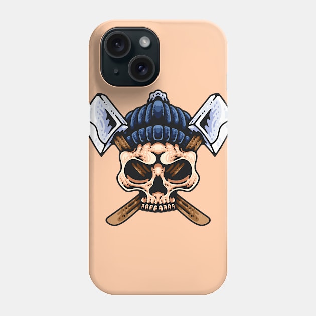 Skull Lumberjack Phone Case by andhiika