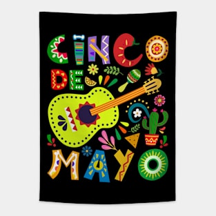 Happy 5 De Mayo Cinco de Mayo Viva Mexico 5 De Mayo Tapestry