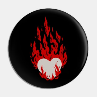 Burn the heart Pin