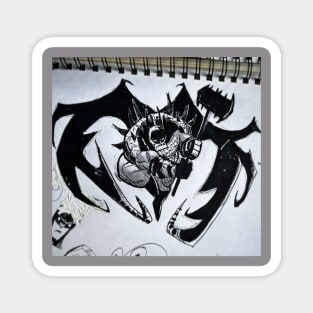 absolute batman sketch Magnet