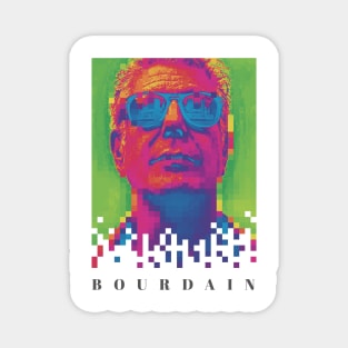 Anthony Bourdain Portrait Colorful Magnet