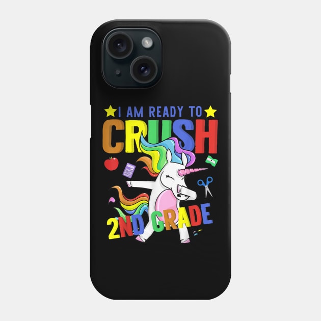 2nd Grade Dabbing Unicorn Funny Back to School Girls Gift Phone Case by FONSbually