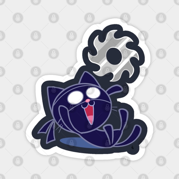 Ninja Kitty Magnet by VictorianClam