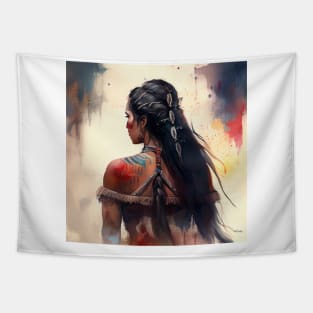 Powerful Warrior Back Woman #2 Tapestry