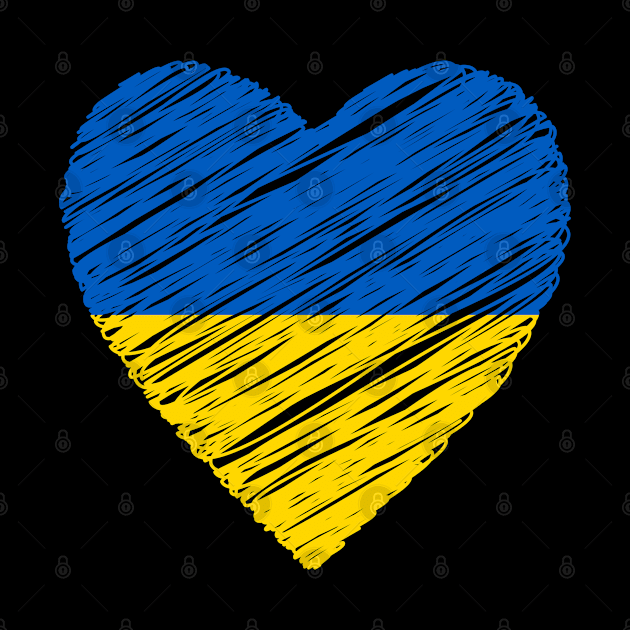 ukraine flag heart shirt by madani04