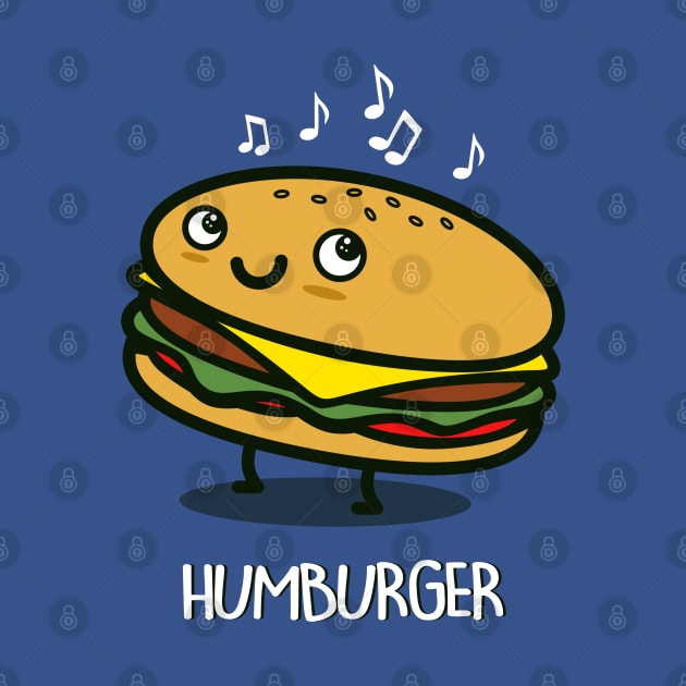 Humburger Funny Cute Kawaii Humming Hamburger Cheeseburger by BoggsNicolas