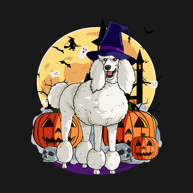 Standard Poodle Halloween Witch Pumpkin by Noseking