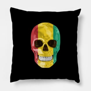 Guinea Flag Skull - Gift for Guinean With Roots From Guinea Pillow