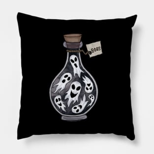 halloween bottle of boos cute ghost art Pillow