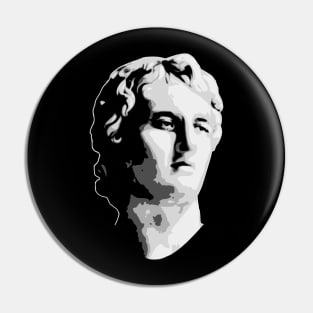 Alexander the great Black and White Pin