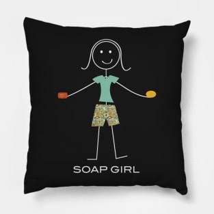 Funny Womens Soap Making Design Pillow