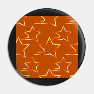 Fast Stars Red Yellow Orange on Burnt Orange Repeat 5748 Pin