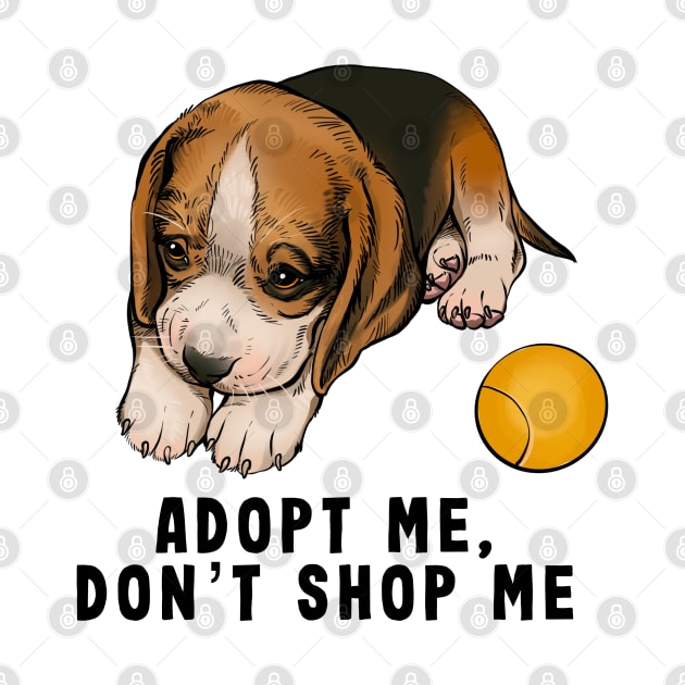 Adopt me don't shop me - black letters by Pandemonium