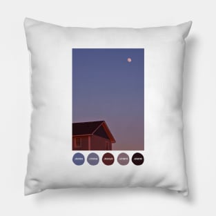 Moonrise from North Carolina Color Palette [Dots] Pillow