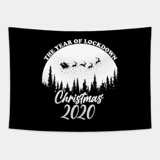 Christmas Lockdown 2020 Santa's Sleigh Reindeer Pajamas Family Gifts Tapestry