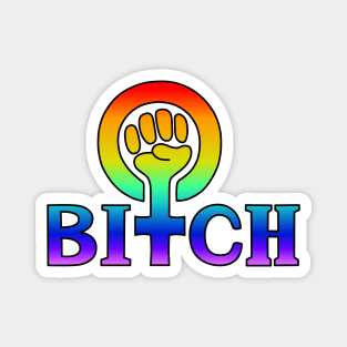 Bitch Rainbow Light Magnet