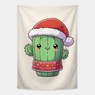 Cute Christmas Cactus Tapestry