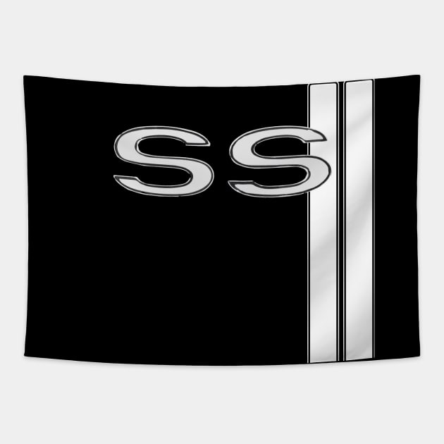 SS Super Sport Classic Racing Stripe Tapestry by cowtown_cowboy