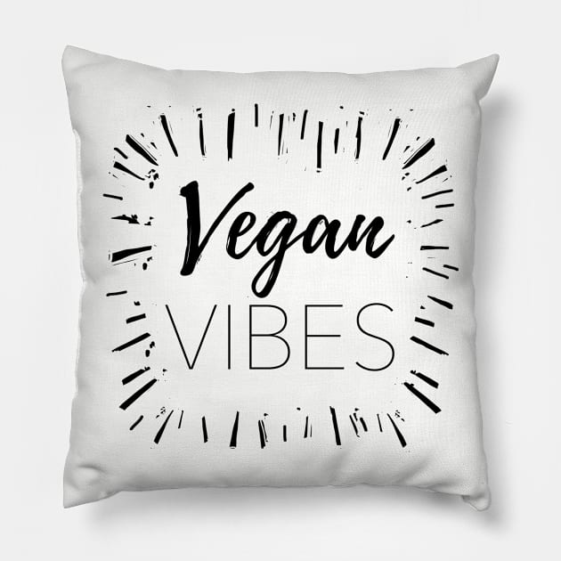 Vegan Vibes Pillow by IllustratedActivist