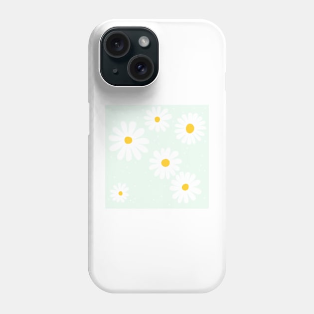 Light Green Daisys Phone Case by VanillaShanila