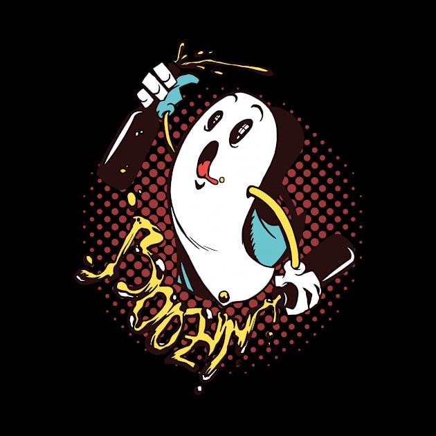 Boozin Ghost Halloween by LYNEXART