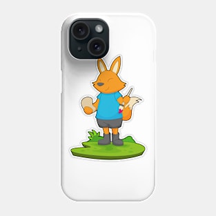 Fox Painting Paint brush Phone Case