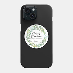 Merry Christmas Round Sticker 20 Phone Case