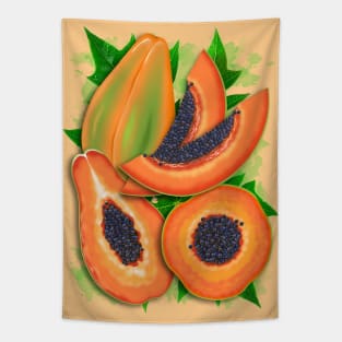 Papaya Party Tapestry