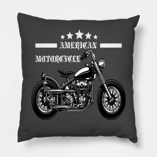 American Motorcycle Biker Design Pillow