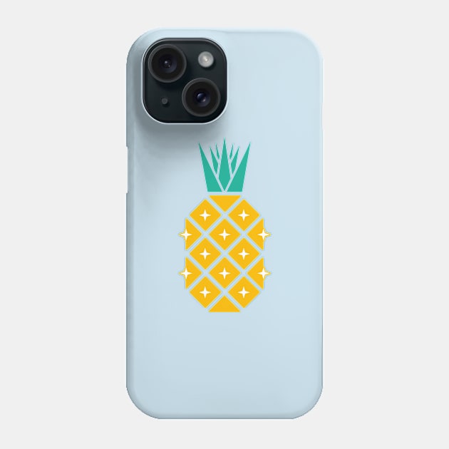 Disco Pineapple in Sky Blue by Suzie London Phone Case by SuzieLondon