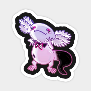 Axolotl black and white mud puppy t-shirt 2 Magnet