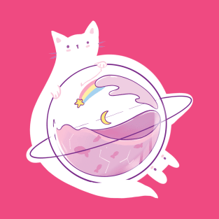 Cute cat planet T-Shirt