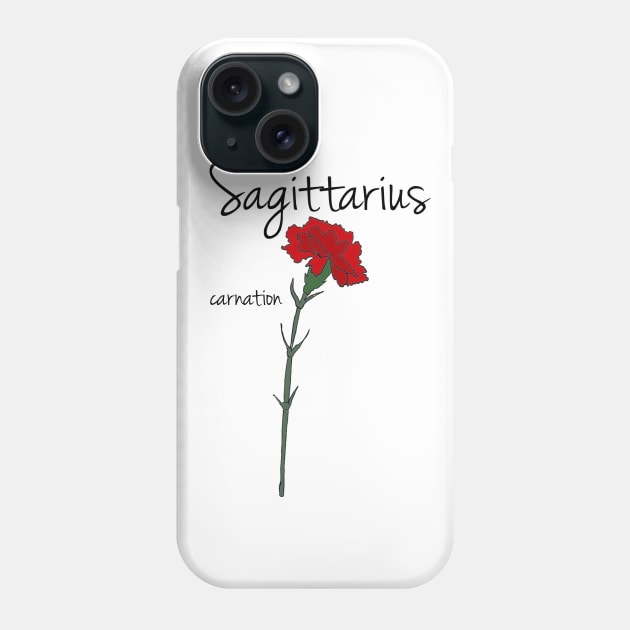 Sagittarius Zodiac Sing Flower Art Phone Case by KittyCocktail