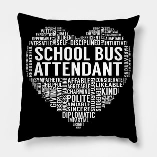 School Bus Attendant Heart Pillow