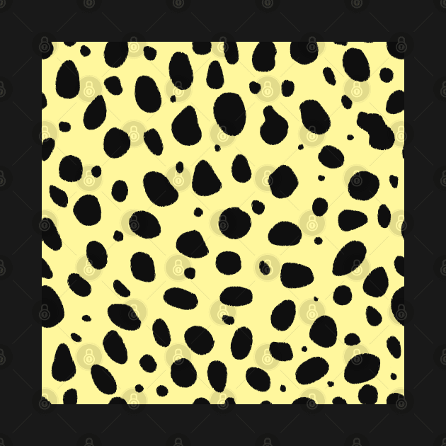 Light Yellow and Black Cheetah Print Animal Print by YourGoods